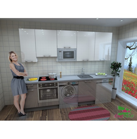 Cocina Berlin Barata Modular Recta Con Altos De 90 Y Campana Extraplana Cocifacil Mk